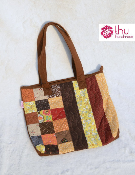 Unique Patchwork Tote Bag